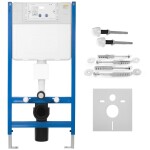 REA/S - Podomítkový WC systém K011A-Q + tlačítka T Black Glass KPL-E0051