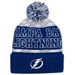 Outerstuff Dětská zimní čepice Tampa Bay Lightning NHL Puck Pattern Cuffed Pom