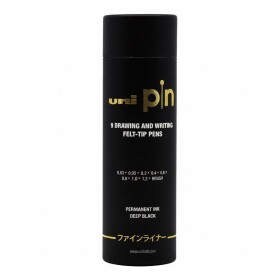 UNI PIN liner sada 9 ks černá tuba různé hroty