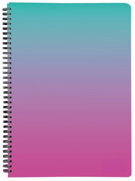 Twin wire blok A4 PP OMBRE růžová