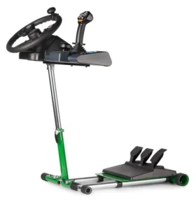 Wheel Stand Pro FARM TRUCK LITE V3 zelený / Stojan na volant a pedály / bez RGS modulu / nastavitelná šířka 400-565 mm (5907734782781)