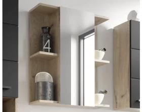 Koupelnová skříňka se zrcadlem Vista 60 cm, dub viking