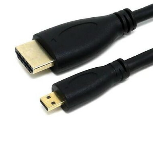 RASPBERRY PI kabel propojovací Micro HDMI (M) na HDMI (M) / stíněný / černý / 2m (RB-cable-2B)