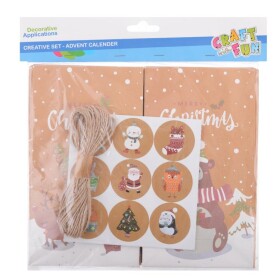 Adventní kalendář k sestavení, 24 papírových sáčků