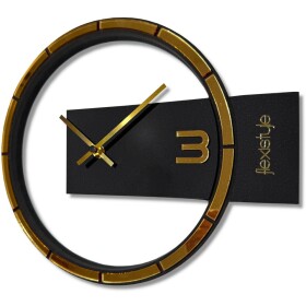 DumDekorace GOLDEN HARMONY, designové nástěnné hodiny 30 cm