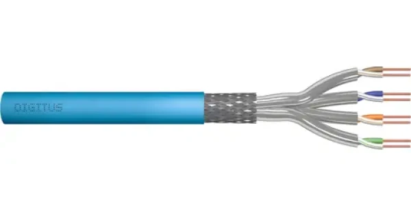 Digitus CAT 6A S/FTP modrá / Instalační kabel / drát AWG 23/1 / LSOH / 100 m (DK-1641-A-VH-1)