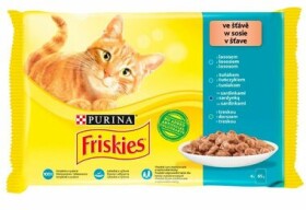 Friskies Cat losos tuňák sardinky a treska ve šťávě 4 x 85 g