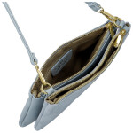 Stylová dámská semišová kabelka na rameno Amanda, světle modrá