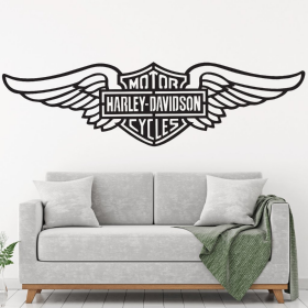 Samolepka Harley Davidson křídla Barva: černá, Velikost: 80 x 22 cm