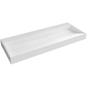 CERANO - Umyvadlo z litého mramoru Vita - nástěnné i na desku - bílá lesklá - 120x46 CER-479893
