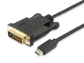 Equip Redukce USB-C - DVI-D černá / Redukce / 1920x1200 60Hz / 1,8 m (133468)