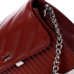 Dámská koženková crossbody s prošíváním Jessica červená