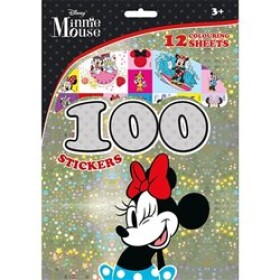 Minnie 100 samolepek omalovánkovými listy