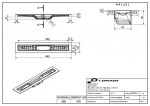 I-Drain - Linear 54 ABS sprchový žlab s hydroizolací, délka 60 cm IDABS4M06001X1