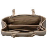 Trendy dámská koženková kabelka do ruky Sonia, tmavě béžová