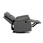 Polohovací křeslo, elektrické zabudované ovládání, šedá, látka vintage, TV-4094 GREY3