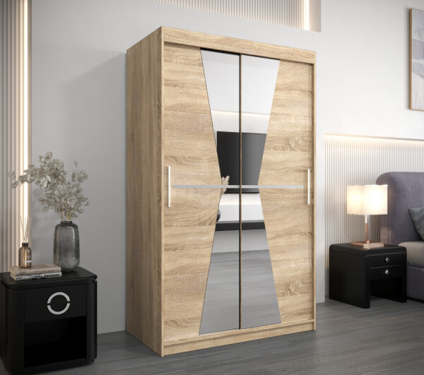 Šatní skříň Abi Ma Barva korpusu: Dub Sonoma, Rozměry: 120 cm, Dveře: Dub sonoma