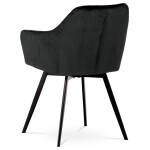 Jídelní židle, černá, sametová látka, DCH-425 BK4