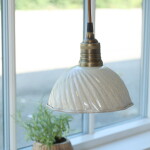 Chic Antique Stropní lampa Lunel Twisted Cream, krémová barva, kov