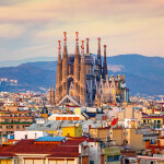 Nástěnný poznámkový kalendář 2026 NOTIQUE - Barcelona, 30 x 30 cm