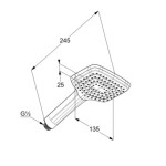 KLUDI - Freshline Sprchová hlavice, 1 proud, chrom 6450005-00