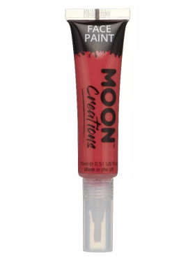 Líčidlo na tělo Moon Creations červené se štětečkem 15ml