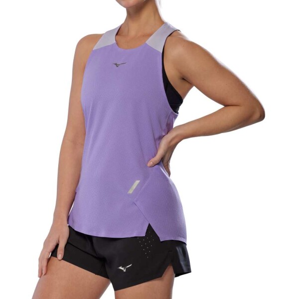 Dámské sportovní tílko Mizuno Tech Light – fialové (Paisley Purple) - Běžecké tílko Mizuno Tech Light Tank J2GAC20188 Velikost textilu: XS