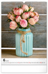 Nástěnný kalendář 2026 NOTIQUE - Kytice, 33 x 46 cm