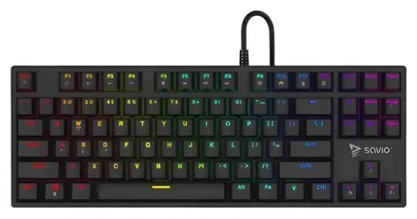 SAVIO Tempest X2 Outemu Brown černá / Herní klávesnice / RGB / drátová (SAVGK-TEMPEST X2 BROWN)