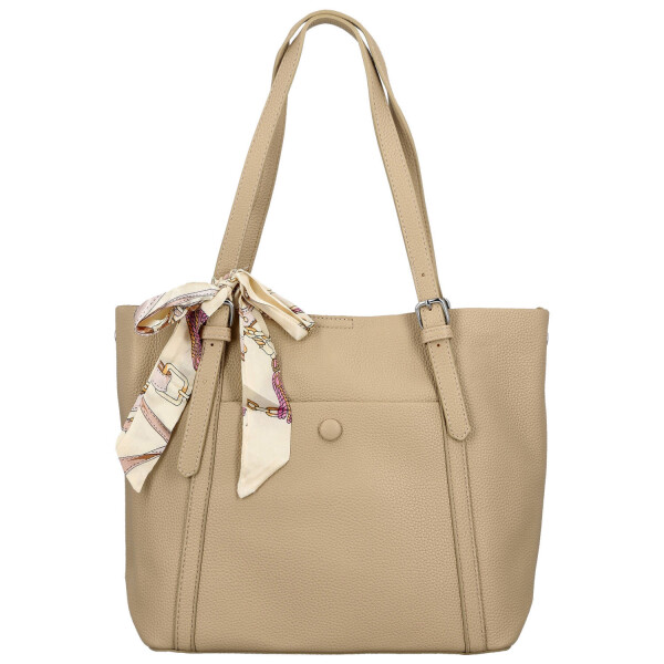 Stylová dámská koženková kabelka na rameno Finlay, béžová