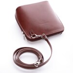 Dámská kožená crossbody Kirsten, tmavě hnědá