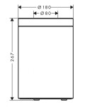 AXOR - Universal Circular Odpadkový koš 5 l, kartáčovaný bronz 42872140