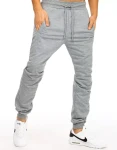 Pánské teplákové kalhoty světle šedé Dstreet UX2878 XL