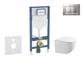 GEBERIT - Duofix Set předstěnové instalace, klozetu Gaia a sedátka softclose, tlačítko Sigma30, chrom mat/chrom SANI11CA1128B