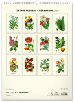 Nástěnný kalendář 2026 NOTIQUE - Vintage plakáty – herbář, 33 x 46 cm