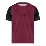 Dres FORCE MTB RULES krátký rukáv, bordó (Barva bordó, velikost XL)