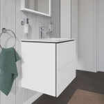 DURAVIT - L-Cube Umyvadlová skříňka 55x62x48 cm, 2 zásuvky, lesklá bílá LC624002222
