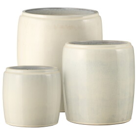 Ib Laursen Keramický obal na květiny Saigon White L, béžová barva, bílá barva, keramika