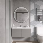 Erga Charlotte, kulaté LED zrcadlo 90cm, černý kovový rám, 2070 lm, 6500K, přední boční osvětlení, ERG-V01-204-9090-BK