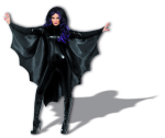 Smiffys.com Plášť - netopýr upír černý