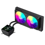 Gamemax GLACIER 240 LCD černá / AIO vodní chladič CPU / 2x 120 mm / LCD displej (GLACIER 240 LCD BK)