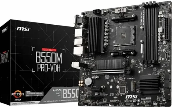 MSI B550M PRO-VDH / AMD B550 / DDR4 / SATA III RAID / USB / GLAN / M.2 / sc.AM4 / mATX (7C95-017R)