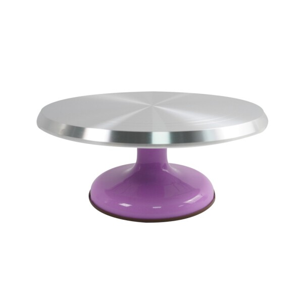 Cake star Otočný stojan kovový fialový 30cm