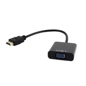 Rozbaleno - Gembird adaptér HDMI-A (M) na VGA (F) + 3.5 mm audio kabel / černá / rozbaleno (A-HDMI-VGA-03.rozbaleno)