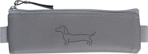 Penál etue mini s gumou na diář Sausage Dog dark gray 20x4cm