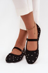 Zdobené dámské baleríny s páskem Černé Olivisse 39