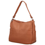 Stylová dámská koženková kabelka na rameno Irenea, hnědá