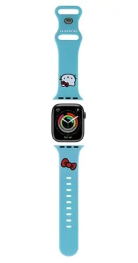 Hello Kitty Silicone Kitty Head modrá / Řemínek pro Apple Watch / 38/40/41mm (HKAWMSCHBLB)