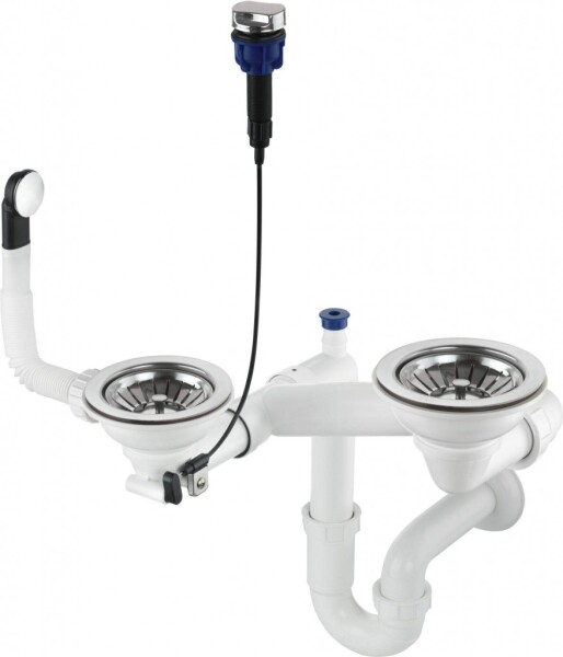 DEANTE - Sifon stainless nerez - Náhradní sifonová sada, 1.5 - and 2 - bowl ZXY_9973