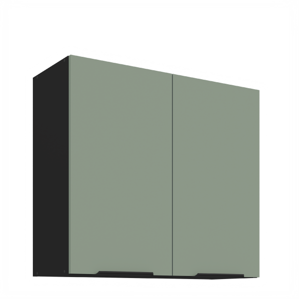 Horní skříňka Aria 80 G-72 2F Barva korpusu: Černá, Barva dvířek: SA - Aquamarine AFM
